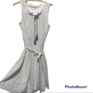Boho Black and Ivory sundress, light and flowing with a built in slip!